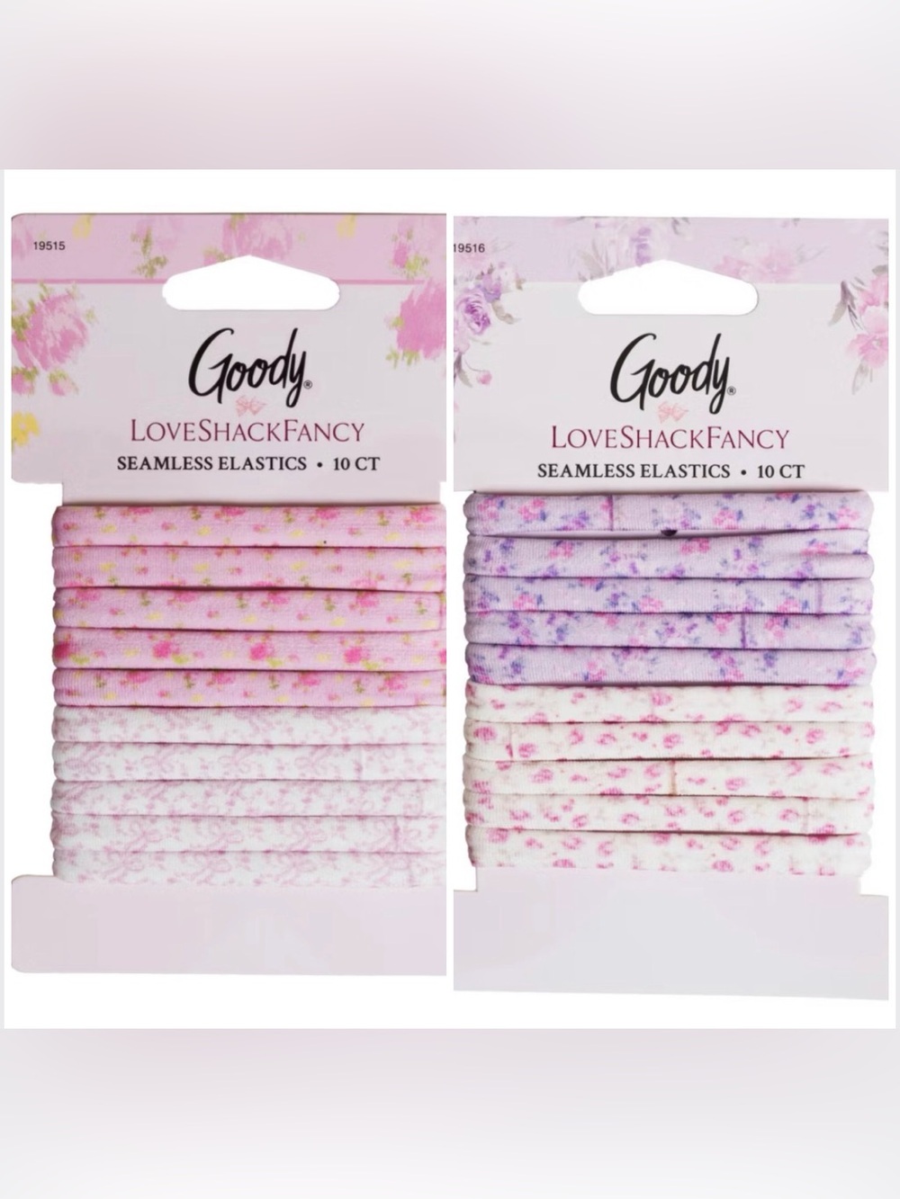 LoveShackFancy x Target – Goody Seamless Elastic 10CT pink and purple style